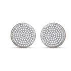Dazzling 10kt Yellow Gold Men's Round Diamond Circle Cluster Stud Earrings - 5/8 Cttw - Splendid Jewellery