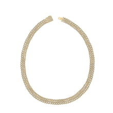 Load image into Gallery viewer, Dazzling 10kt Yellow Gold Mens Round Diamond Double Curb 22 - inch Link Chain Necklace - 12 - 3/4 Cttw - Splendid Jewellery