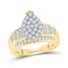 Dazzling 10kt Yellow Gold Oval Diamond Bridal Wedding Ring - Splendid Jewellery