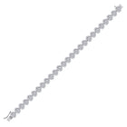 Dazzling 14kt White Gold Diamond Heart Tennis Bracelet - 6-3/8 Cttw - Side View