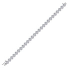 Dazzling 14kt White Gold Diamond Heart Tennis Bracelet - 6 - 3/8 Cttw - Splendid Jewellery