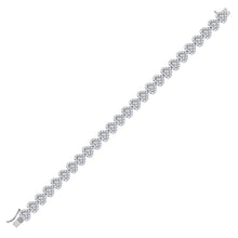 Load image into Gallery viewer, Dazzling 14kt White Gold Diamond Heart Tennis Bracelet - 6 - 3/8 Cttw - Splendid Jewellery