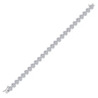 Dazzling 14kt White Gold Diamond Heart Tennis Bracelet - 6 - 3/8 Cttw - Splendid Jewellery