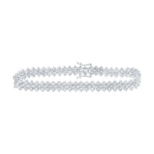 Load image into Gallery viewer, Dazzling 14kt White Gold Diamond Tennis Bracelet - 8 - 3/8 Cttw - Splendid Jewellery