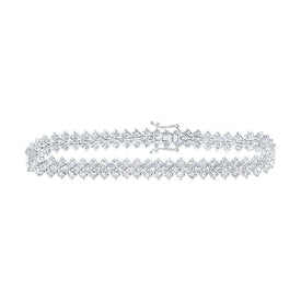Dazzling 14kt White Gold Diamond Tennis Bracelet - 8 - 3/8 Cttw - Splendid Jewellery