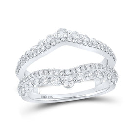 Dazzling 14kt White Gold Diamond Wrap Enhancer Wedding Band - Splendid Jewellery