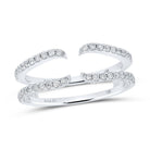 Dazzling 14kt White Gold Diamond Wrap Ring Guard Enhancer - Splendid Jewellery