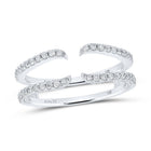 Dazzling 14kt White Gold Diamond Wrap Ring Guard Enhancer - Splendid Jewellery