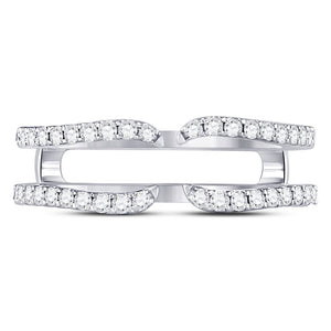 Dazzling 14kt White Gold Diamond Wrap Ring Guard Enhancer - Splendid Jewellery