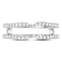 Load image into Gallery viewer, Dazzling 14kt White Gold Diamond Wrap Ring Guard Enhancer - Splendid Jewellery