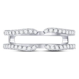 Dazzling 14kt White Gold Diamond Wrap Ring Guard Enhancer - Splendid Jewellery
