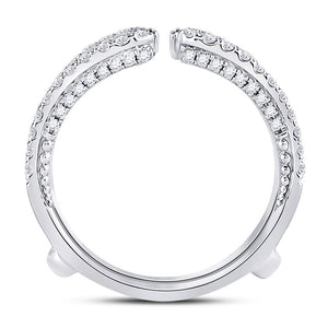 Dazzling 14kt White Gold Diamond Wrap Ring Guard Enhancer - Splendid Jewellery