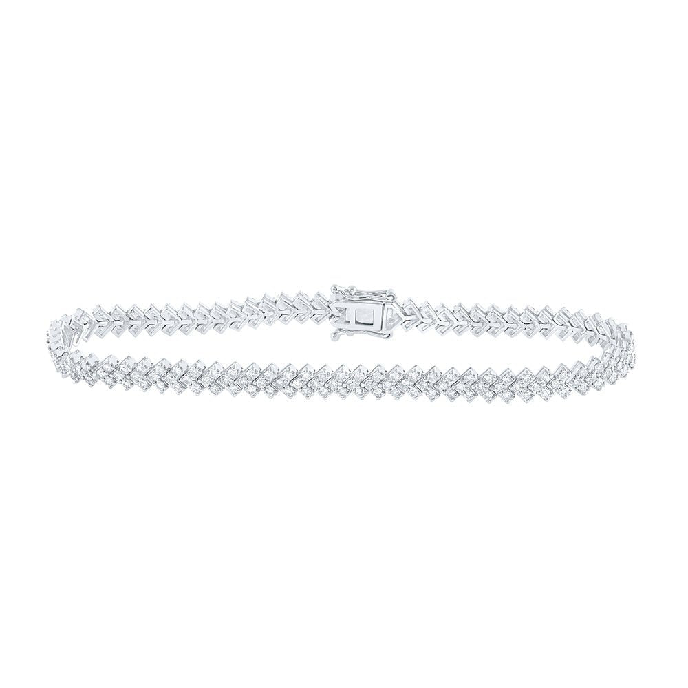 Dazzling 14kt White Gold Round Diamond Tennis Bracelet - 2 - 1/2 Cttw - Splendid Jewellery