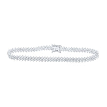 Load image into Gallery viewer, Dazzling 14kt White Gold Round Diamond Tennis Bracelet - 2 - 1/2 Cttw - Splendid Jewellery