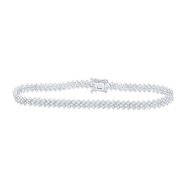 Dazzling 14kt White Gold Round Diamond Tennis Bracelet - 2 - 1/2 Cttw - Splendid Jewellery