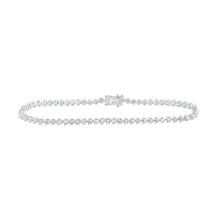 Load image into Gallery viewer, Dazzling 14kt White Gold Round Diamond Tennis Bracelet - 2 - 3/4 Cttw - Splendid Jewellery