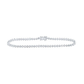 Dazzling 14kt White Gold Round Diamond Tennis Bracelet - 2 - 3/4 Cttw - Splendid Jewellery