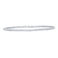 Load image into Gallery viewer, Dazzling 14kt White Gold Round Diamond Tennis Bracelet - 3 Cttw - Splendid Jewellery