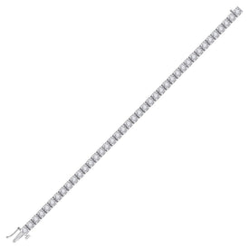 Dazzling 14kt White Gold Round Diamond Tennis Bracelet - 4 Cttw - Splendid Jewellery