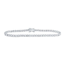 Load image into Gallery viewer, Dazzling 14kt White Gold Women's Round Diamond Fashion Bracelet - 6 Carat Total Weight - Splendid Jewellery