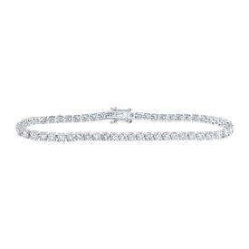 Dazzling 14kt White Gold Women's Round Diamond Fashion Bracelet - 6 Carat Total Weight - Splendid Jewellery
