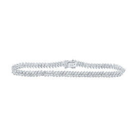 Dazzling 14kt White Gold Women's Round Diamond Tennis Bracelet - 4 - 7/8 Cttw by Splendid Jewellery - Splendid Jewellery