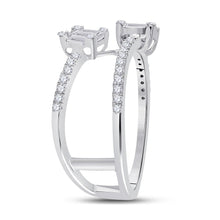 Load image into Gallery viewer, Dazzling Baguette and Round Diamond Fashion Ring - Second Side View