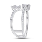 Dazzling Baguette and Round Diamond Fashion Ring - Second Side View