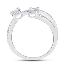 Load image into Gallery viewer, Dazzling Baguette and Round Diamond Fashion Ring | 14kt White Gold Women's 1/2 Cttw | Splendid Jewellery - Splendid Jewellery