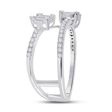 Load image into Gallery viewer, Dazzling Baguette and Round Diamond Fashion Ring | 14kt White Gold Women's 1/2 Cttw | Splendid Jewellery - Splendid Jewellery
