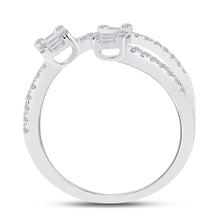 Load image into Gallery viewer, Dazzling Baguette and Round Diamond Fashion Ring - Side View