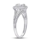 Dazzling Baguette Diamond Cluster Ring - Second Side View