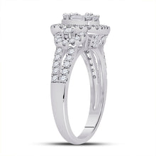 Load image into Gallery viewer, Dazzling Baguette Diamond Cluster Ring - Second Side View