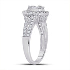 Dazzling Baguette Diamond Cluster Ring | 14kt White Gold Women's Square Cluster Ring 3/4 Cttw | Splendid Jewellery - Splendid Jewellery