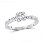 Dazzling Baguette Diamond Cluster Ring in 14kt White Gold - Splendid Jewellery