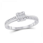 Dazzling Baguette Diamond Cluster Ring in 14kt White Gold - Splendid Jewellery