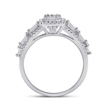 Load image into Gallery viewer, Dazzling Baguette Diamond Square Fashion Ring in 14kt White Gold - Splendid Jewellery