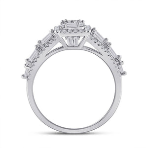 Dazzling Baguette Diamond Square Fashion Ring in 14kt White Gold - Splendid Jewellery