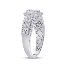 Load image into Gallery viewer, Dazzling Baguette Diamond Square Fashion Ring in 14kt White Gold - Second Side View