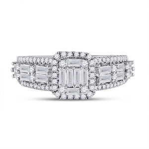 Dazzling Baguette Diamond Square Fashion Ring in 14kt White Gold - Splendid Jewellery