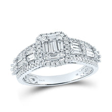 Load image into Gallery viewer, Dazzling Baguette Diamond Square Fashion Ring in 14kt White Gold - Splendid Jewellery