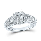 Dazzling Baguette Diamond Square Fashion Ring in 14kt White Gold - Splendid Jewellery
