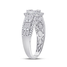 Load image into Gallery viewer, Dazzling Baguette Diamond Square Fashion Ring in 14kt White Gold - Splendid Jewellery