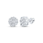 Dazzling Blooming Diamond Cluster Earrings - Splendid Jewellery