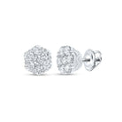 Dazzling Blooming Diamond Cluster Earrings - Splendid Jewellery
