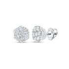 Dazzling Blooming Diamond Cluster Earrings - Splendid Jewellery