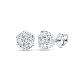 Dazzling Blooming Diamond Cluster Earrings - Splendid Jewellery