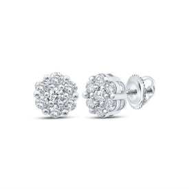 Dazzling Blossom Diamond Cluster Earrings - Splendid Jewellery