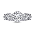 Dazzling Brilliance 1 Carat Round Diamond Halo Bridal Wedding Engagement Ring - Splendid Jewellery
