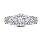 Dazzling Brilliance 1 Carat Round Diamond Halo Bridal Wedding Engagement Ring - Splendid Jewellery